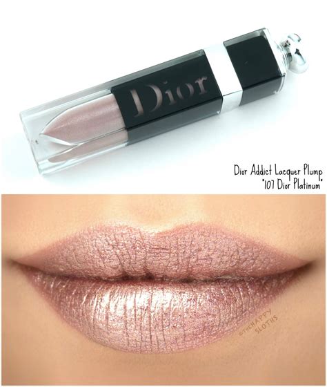 dior addict lacquer plump 107 dior platinum|Dior lacquer plump lipstick review.